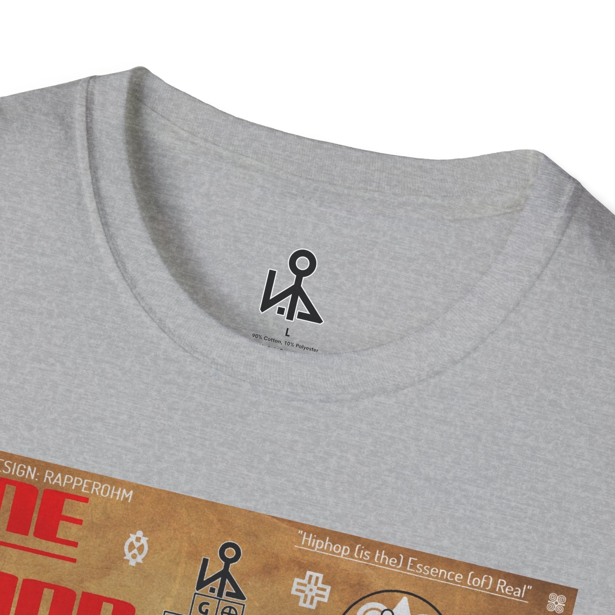 "Song Lines", Brutalist Rap Magazine Art T-Shirt — Islamic Tiling & Adinkra Symbols