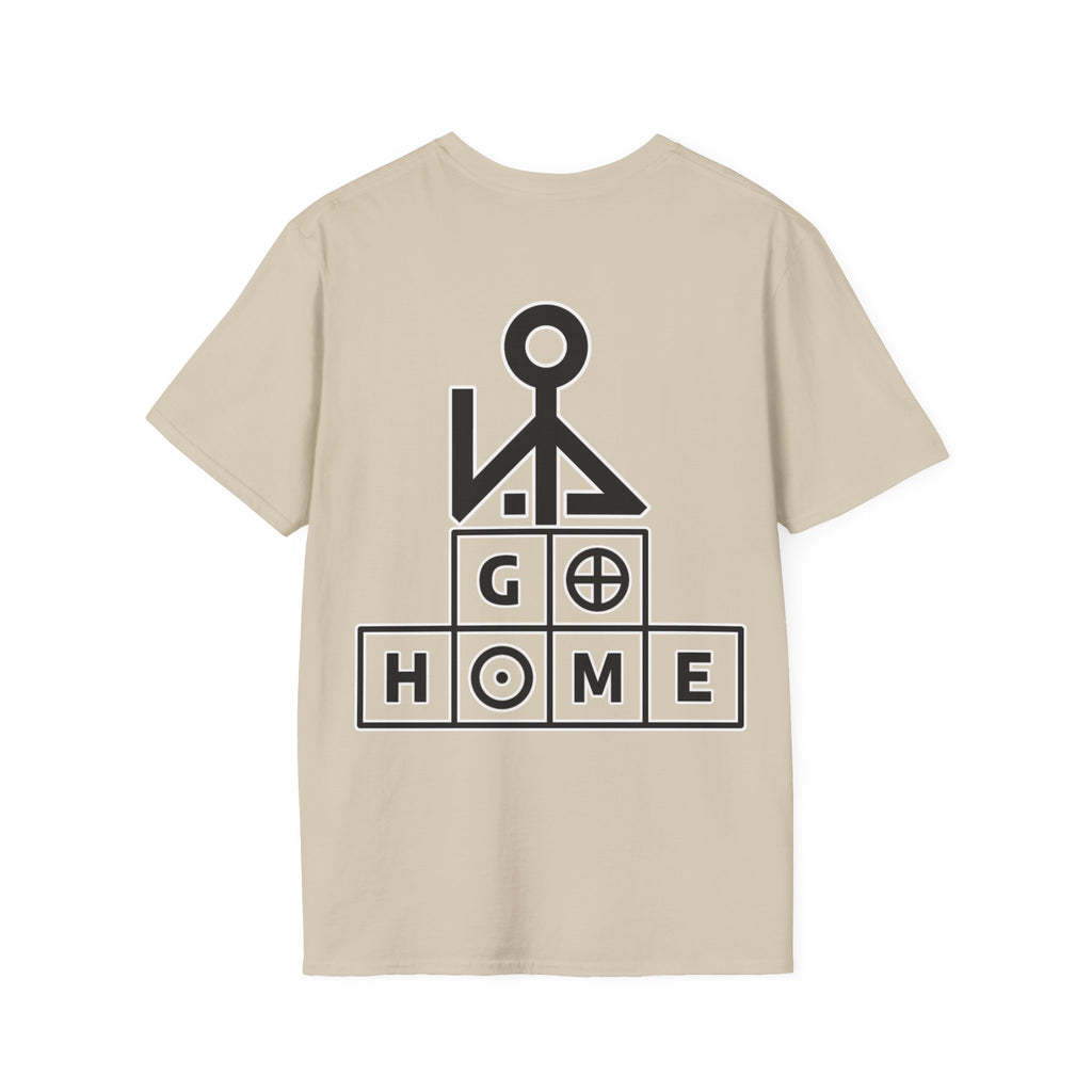 "Song Lines", Brutalist Rap Magazine Art T-Shirt — Islamic Tiling & Adinkra Symbols