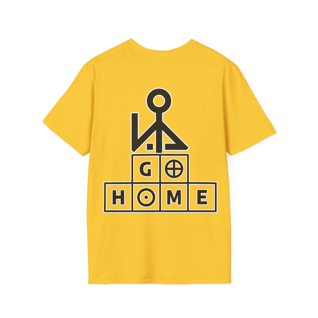 "Song Lines", Brutalist Rap Magazine Art T-Shirt — Islamic Tiling & Adinkra Symbols