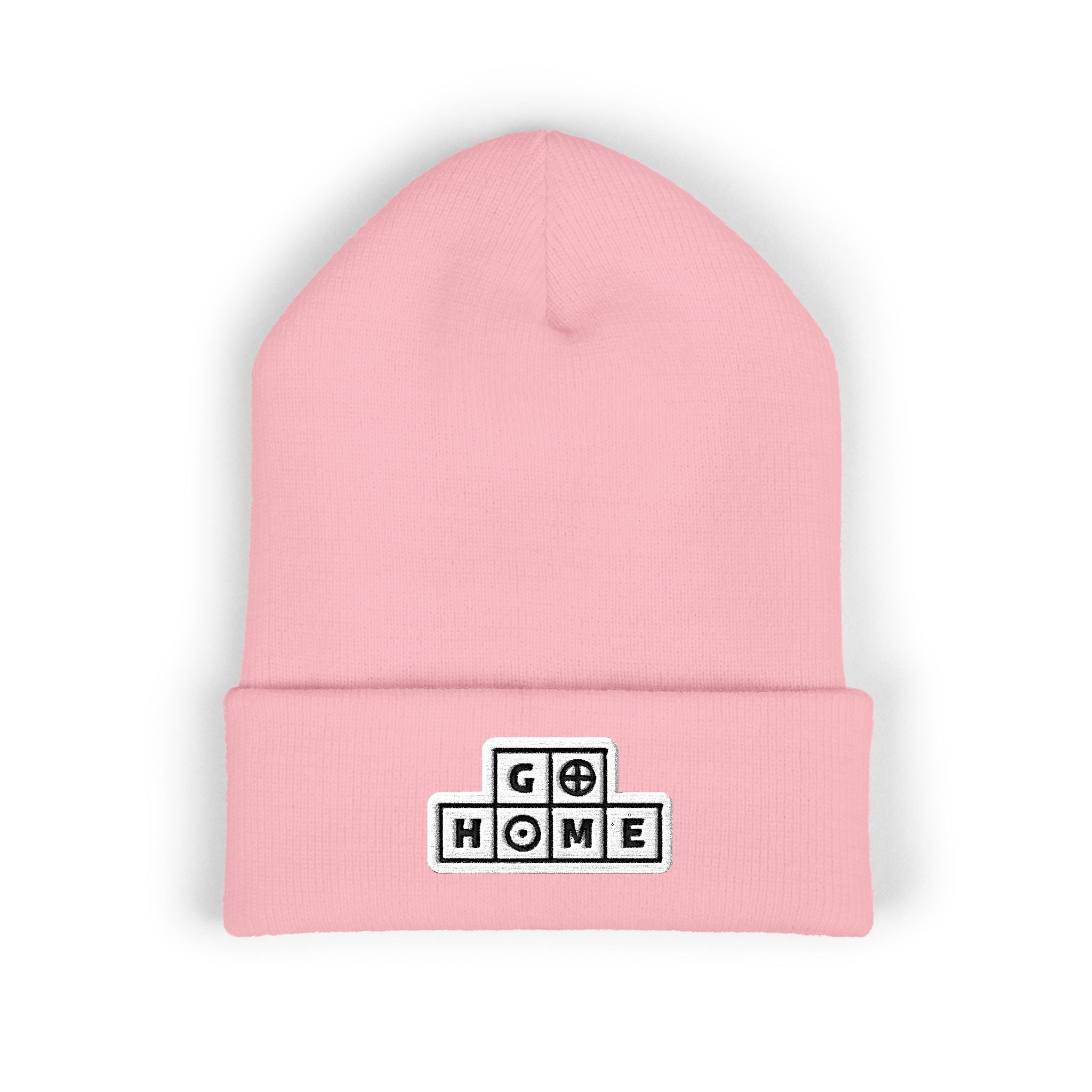 "Go Home" (alt) Embroidered Beanie — One Hand Manor