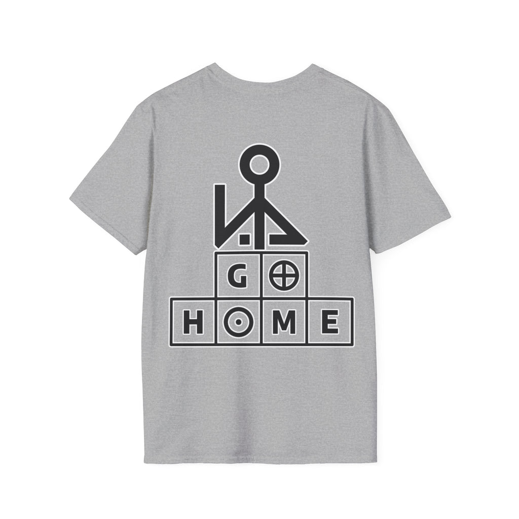 "Song Lines", Brutalist Rap Magazine Art T-Shirt — Islamic Tiling & Adinkra Symbols