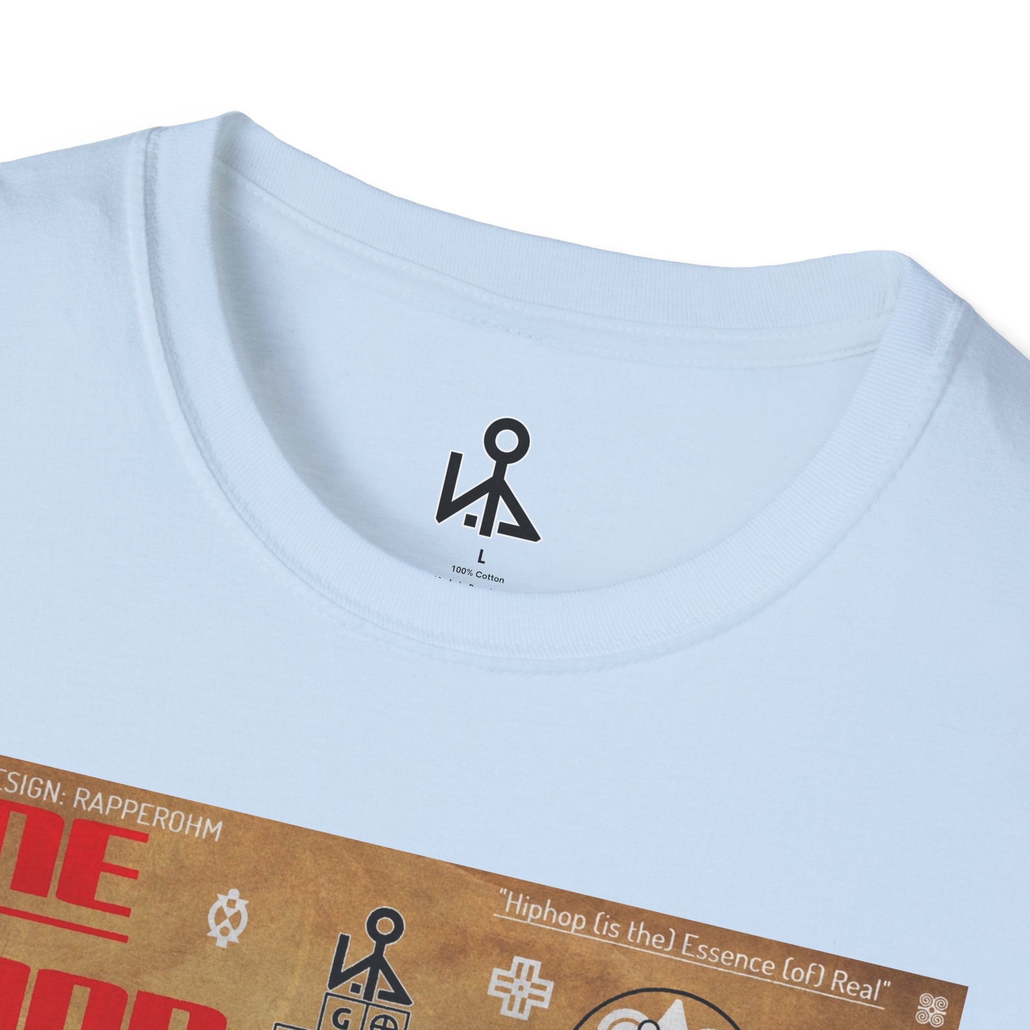 "Song Lines", Brutalist Rap Magazine Art T-Shirt — Islamic Tiling & Adinkra Symbols