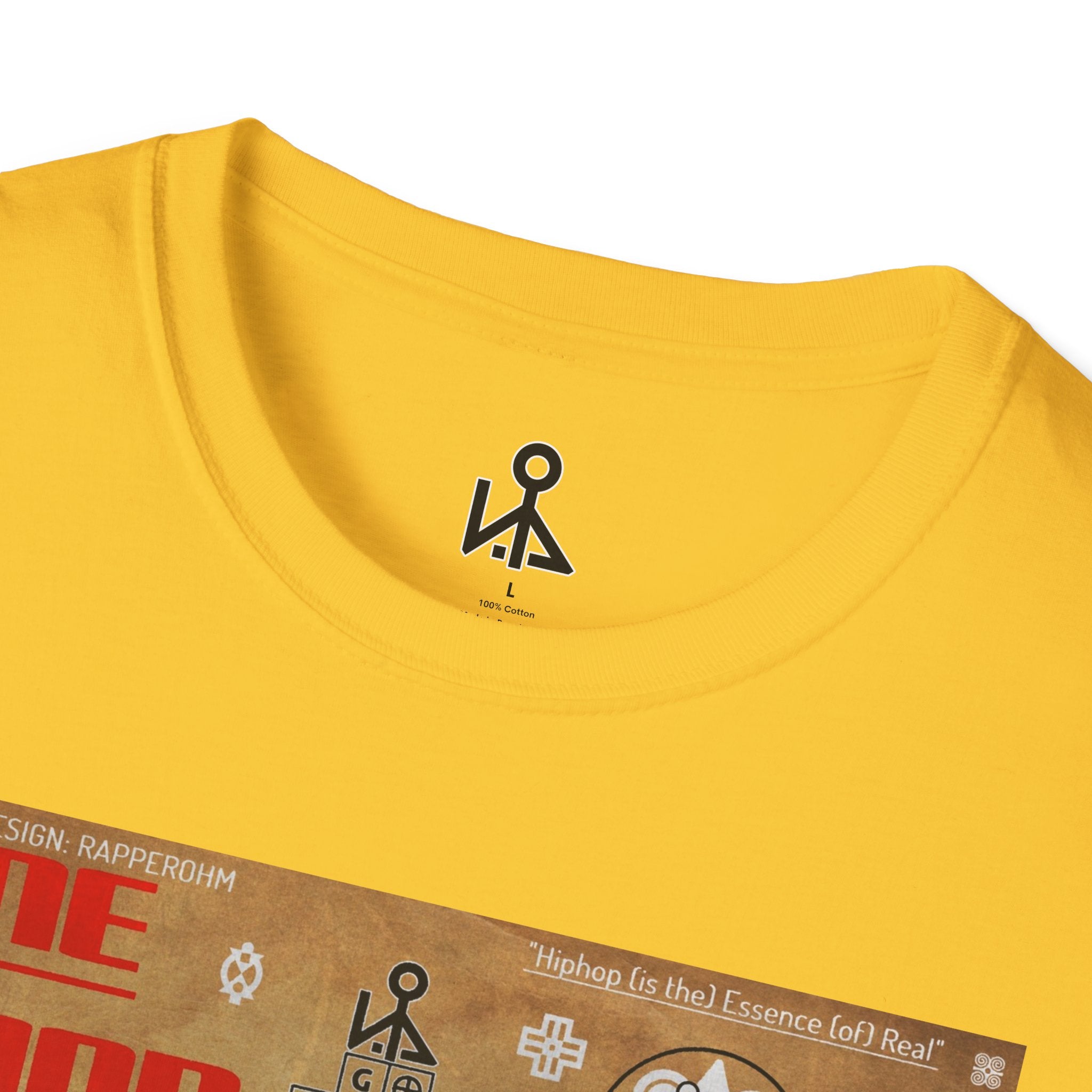 "Song Lines", Brutalist Rap Magazine Art T-Shirt — Islamic Tiling & Adinkra Symbols