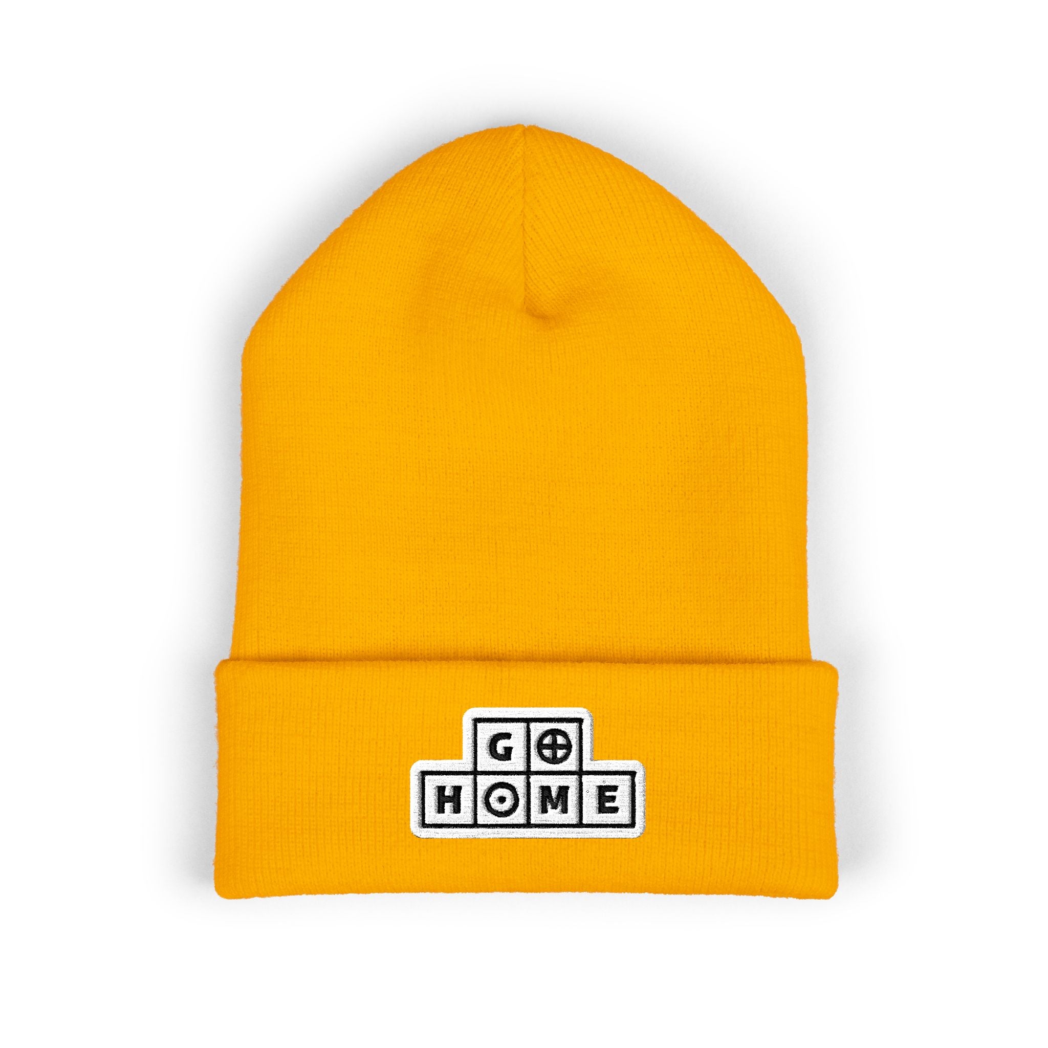 "Go Home" (alt) Embroidered Beanie — One Hand Manor
