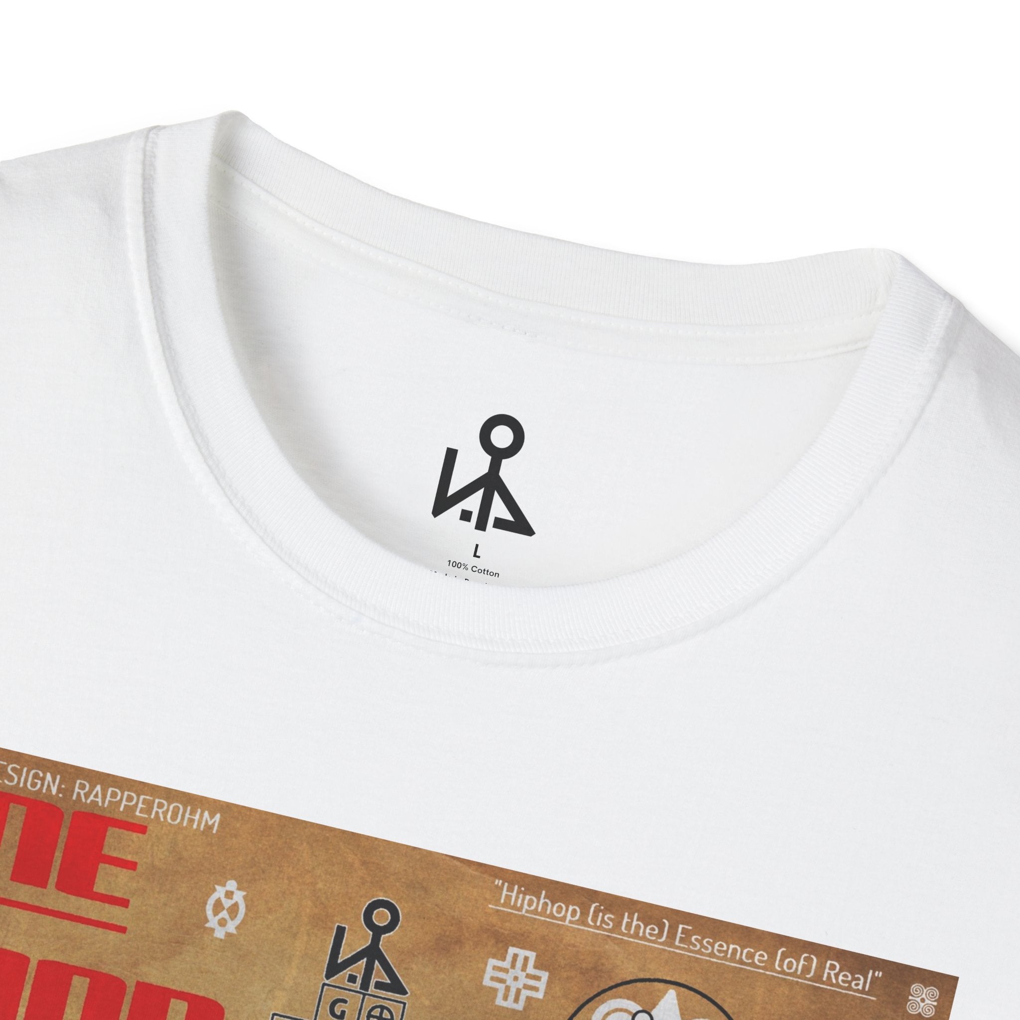 "Song Lines", Brutalist Rap Magazine Art T-Shirt — Islamic Tiling & Adinkra Symbols