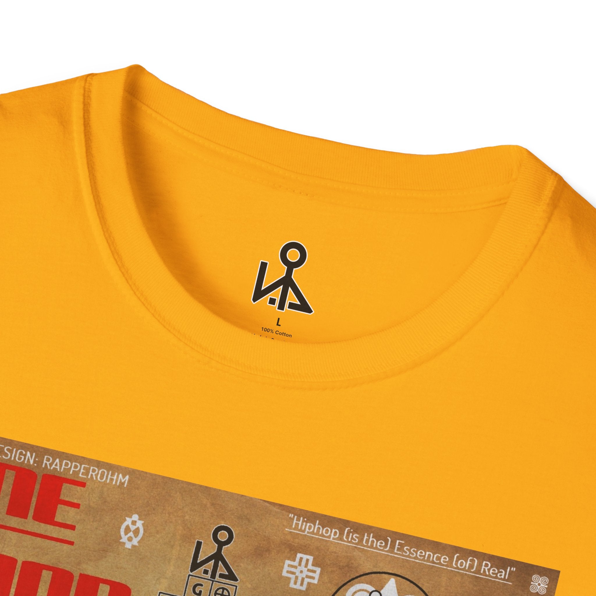 "Song Lines", Brutalist Rap Magazine Art T-Shirt — Islamic Tiling & Adinkra Symbols